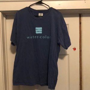 Men’s Watercolor Blue Comfort Colors T-shirt size Large
